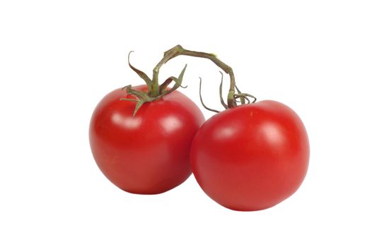Fresh red ripe tomato's isolated on white background
