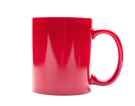 red mug isolated on a white background