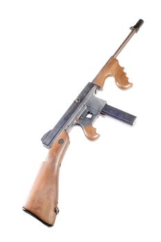thompson machine gun look alike isolated on white