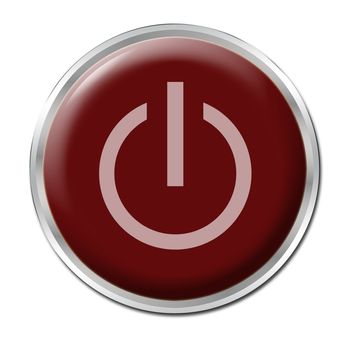 Red button with the symbol "On/Off"