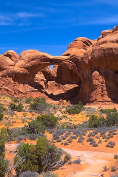 Arches National Park preserves over 2,000 natural sandstone arches, including the world-famous Delicate Arch, in addition to a variety of unique geological resources and formations.