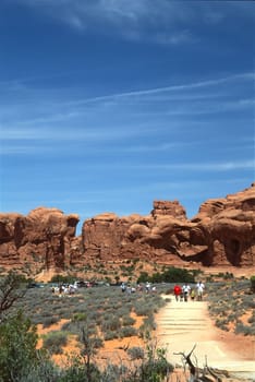 Arches National Park preserves over 2,000 natural sandstone arches, including the world-famous Delicate Arch, in addition to a variety of unique geological resources and formations.