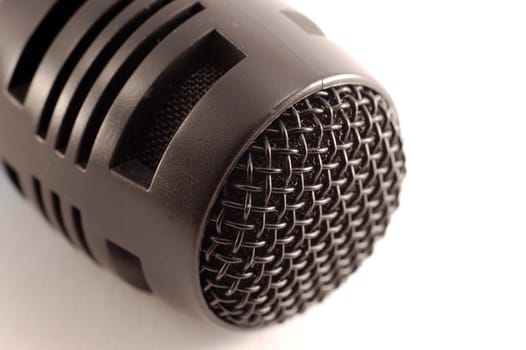 Microphone on white background