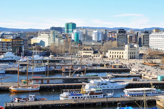 Oslo harbour seen from Akershus fortress