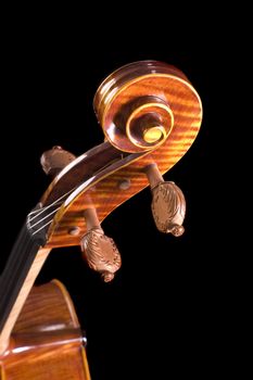 beautiful cello over a black background