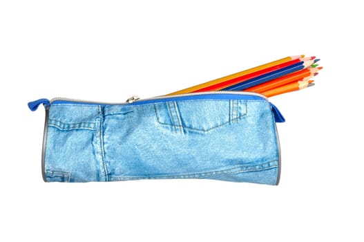pencil case with pencils