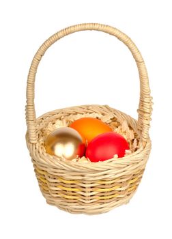 Easter eggs in the basket