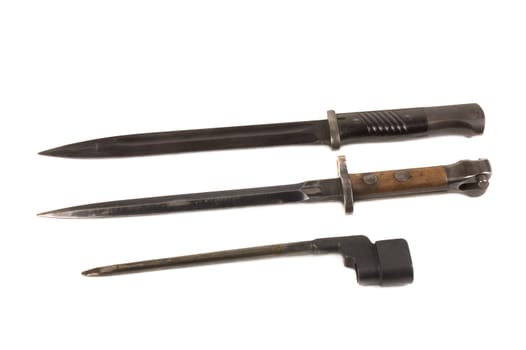 antique Bayonets from several countries including Germany, Sweden and Great Britain