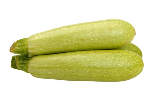 courgettes on white