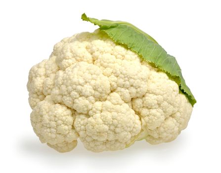 Cauliflower on a white