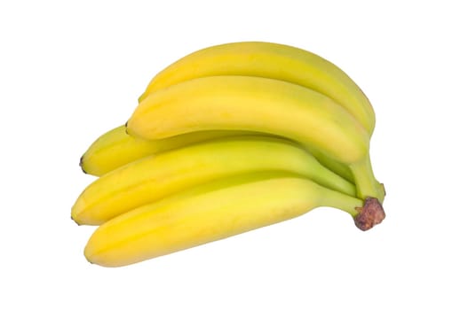bunch of bananas isolated on white background