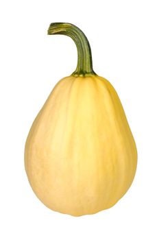 pale yellow pumpkin isolated on white background