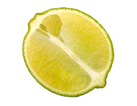 half lime isolated on a white background