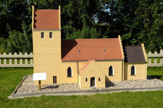 This is a small model of a church.