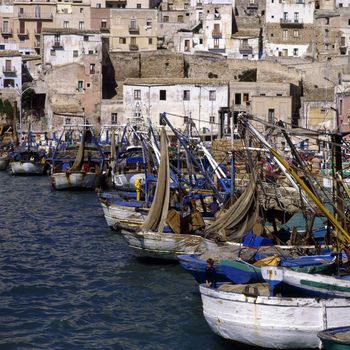 Harbor in Sciacca in Sicily