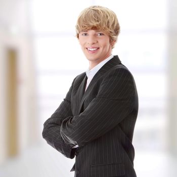 Portrait of happy businessman