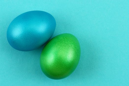 bright pastel colored easter eggs on  background