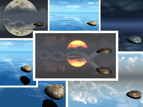 composition  of rocks on the water