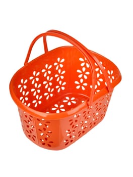 plastic basket isolated on the white background