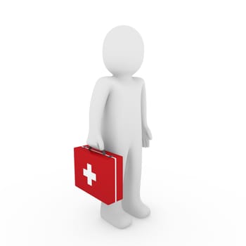 doctor medical help human 3d red health emergency
