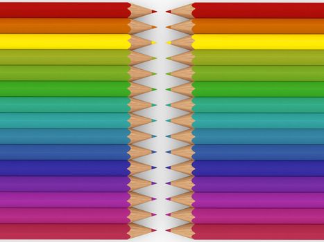 3d pencil red blue green yellow purple colorful