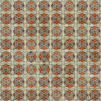 Seamless tile pattern of ancient ceramic tiles.