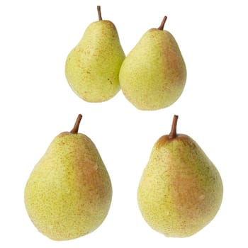 Pears isolated on a white background.