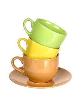 colorful ceramic cups