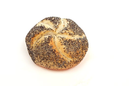 Bread and buns isolated against a white background