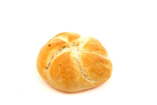 Bread and buns isolated against a white background
