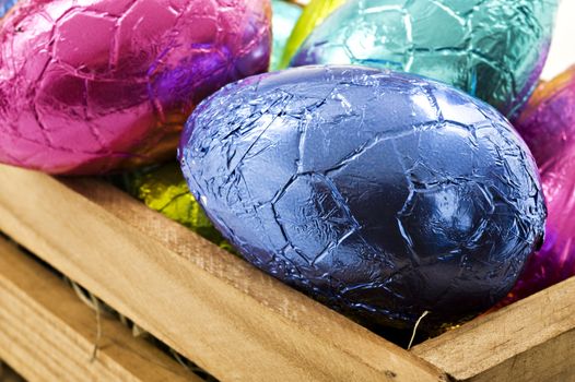 Colorful easter eggs on a white background