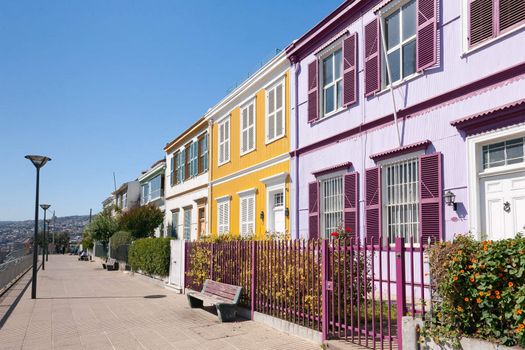 Colorful Houses in Valparaiso, Chile, UNESCO World Heritage.