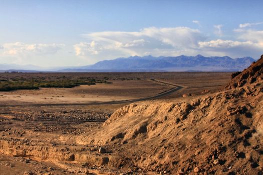 Great American road, crossing a huge Death Valley in California
