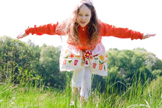 Beautifull child  in the nature