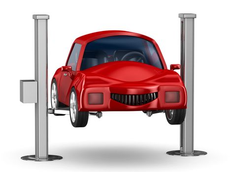 Car service. Isolated 3D image