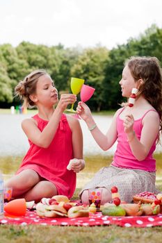 Teenagers having a great time in the park