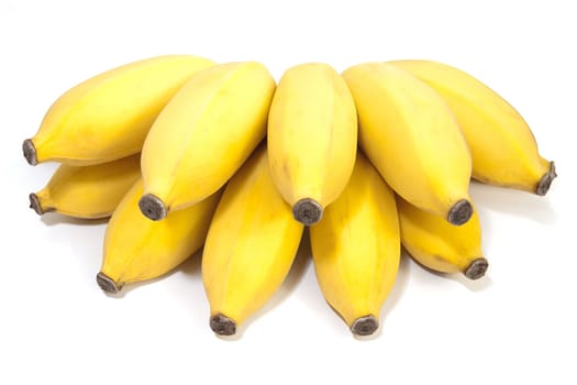 Bunch of bananas isolated on white background