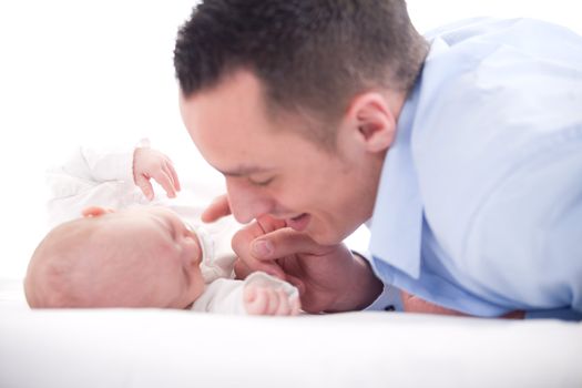 Happy family with their new daughter