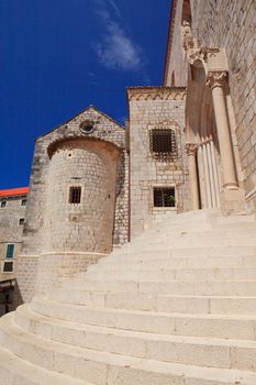 Church steps in Dubrovnik old town Croatia