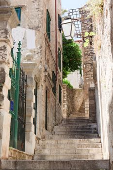 Old stone steps in Dubrovnik old town