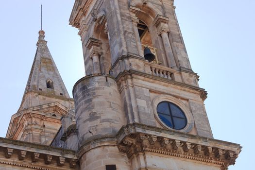 Church bell tower in Italy