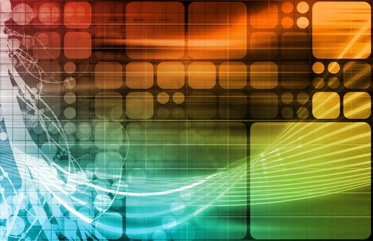 Science Technology Data as a Abstract Art