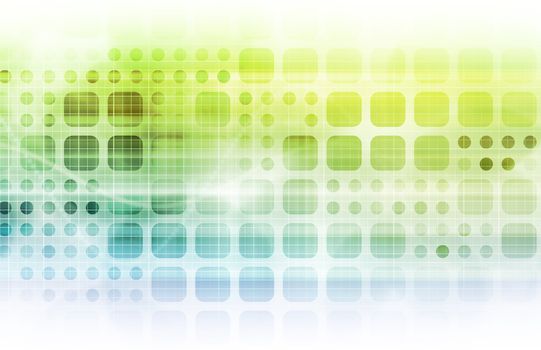 Business Technology with a Corporate Abstract Art