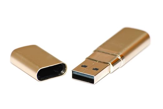 USB Flash Drive on the white background