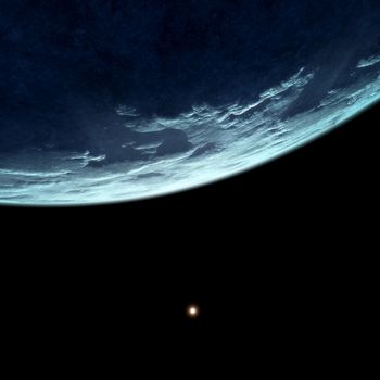 An image of a deep space planet background