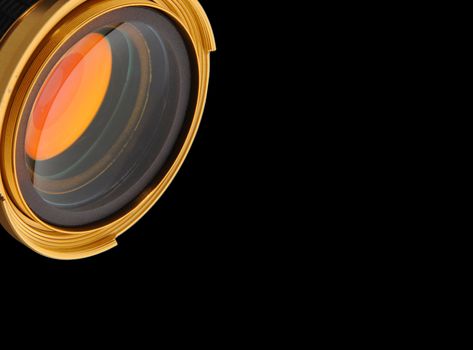 gold, eye, nice, gold, lens, isolated, background, black, color, colored, photo, photography, reflection, 