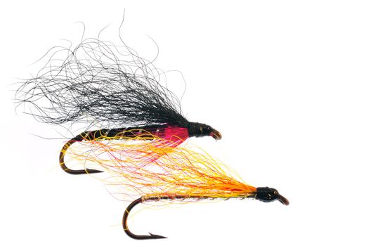 Colorful flies for fishing