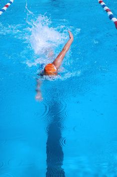 Swimmer during competition                      