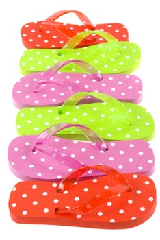 Colorful summer beachwear (flipflops)