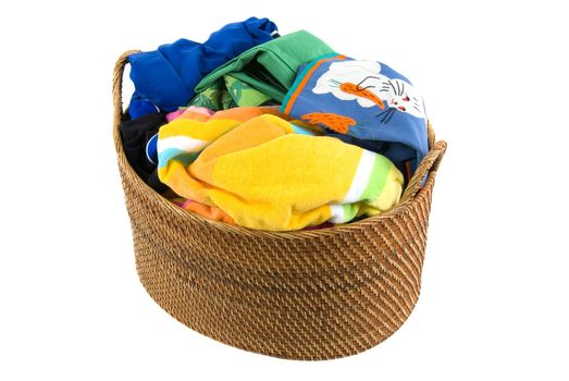 Laundry in a laundry basket